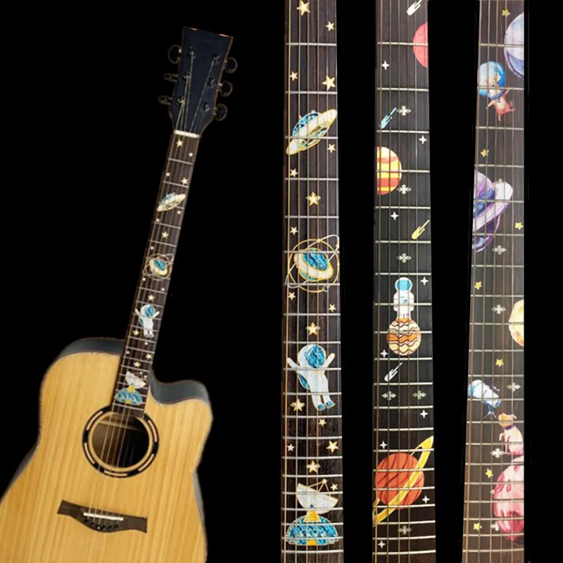 25 stile Gitarre Griffbrett Decals Inlay Aufkleber Gitarre Neck Kopfplatte Bass Ukulele Dünne Aufkleber Dekorationen Gitarre Zubehör – Detail 1