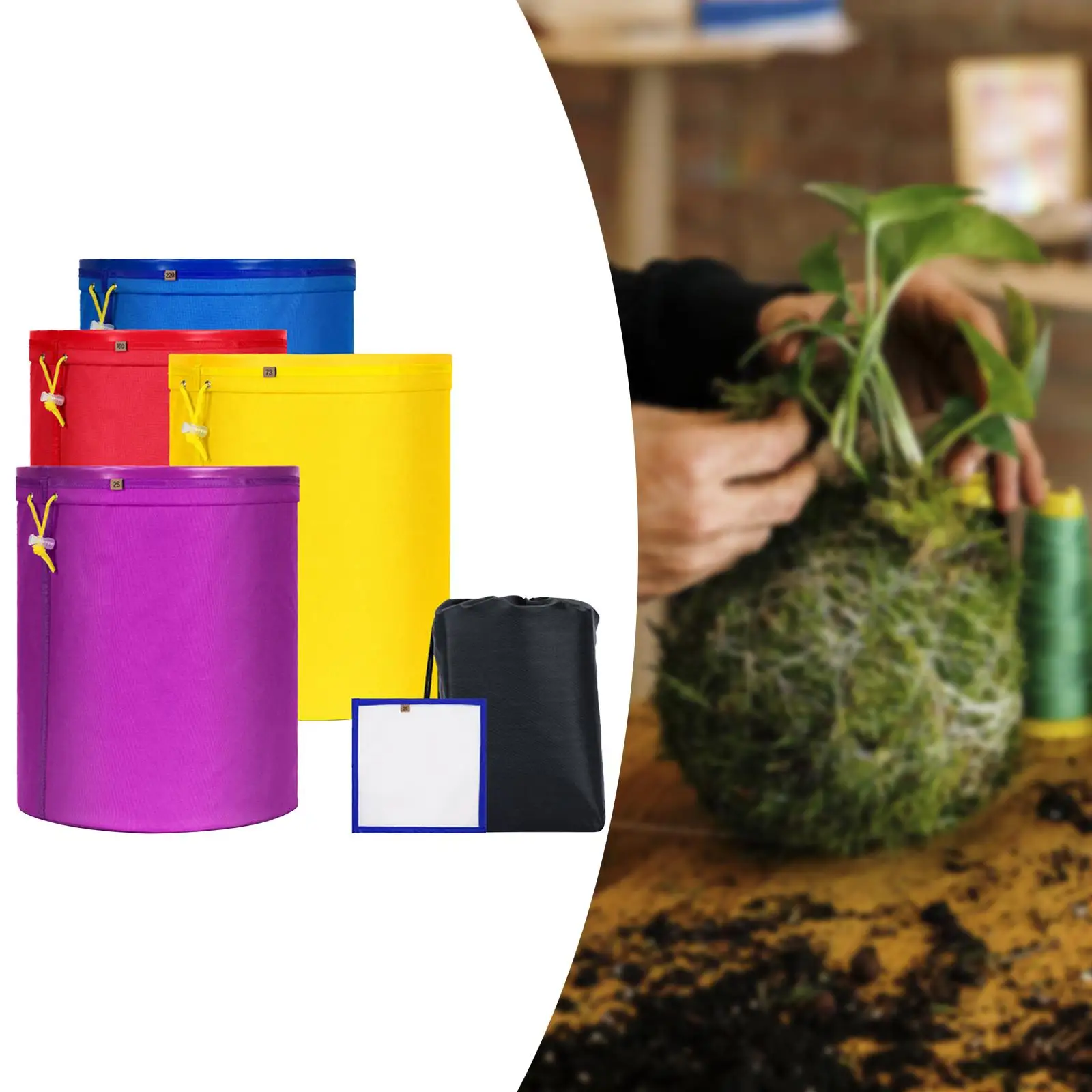 

4x 5 Gallon Filter Bag Breathable Mesh Ventilation Sturdy with Storage Bag