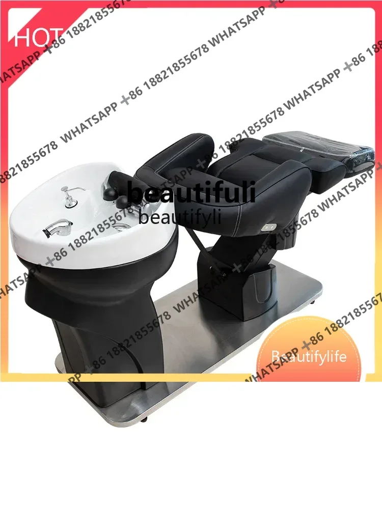 

z1q Высококачественное электрическое подъемное кресло для шампуня в японском стиле, парикмахерская, физиотерапия, вращающееся сидение, полуполная лежачая промывка