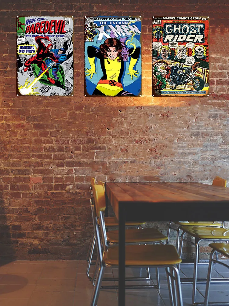 Disney Classic Marvel Character Spider Hero Super Hero Bar Bedroom Decorative Plate Metal Sign Plate Tin Sign Decoration