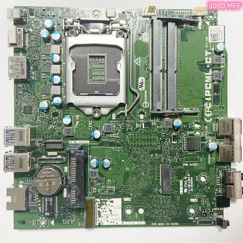 

Original For Dell Optiplex 3080 MFF Motherboard DDR4 LGA 1200 IPCML-CT HGFJM 0HGFJM M3F6C 0M3F6C J2J3Y 0J2J3Y