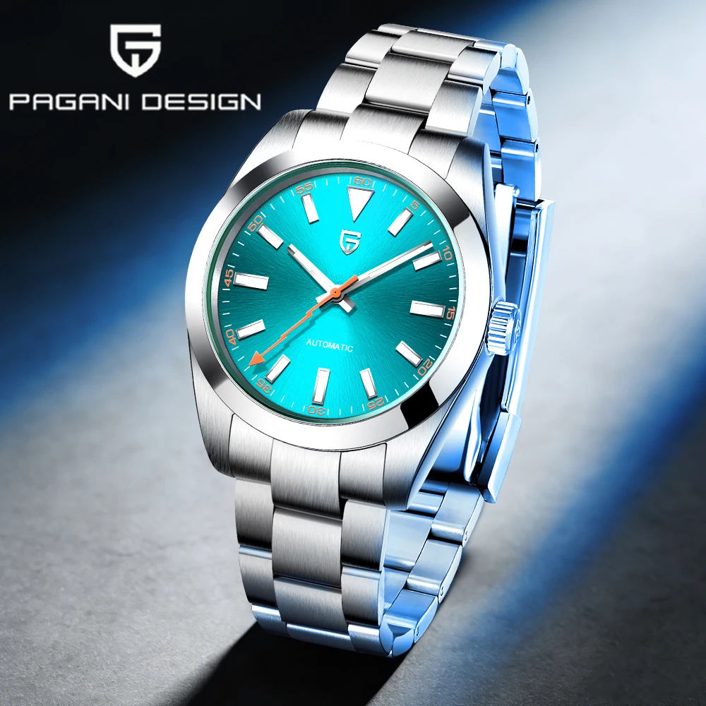 

Мужские механические автоматические часы Pagani Design 2026, модные, с сапфировым стеклом, полностью стальные, водонепроницаемые, класса люкс, NH35.