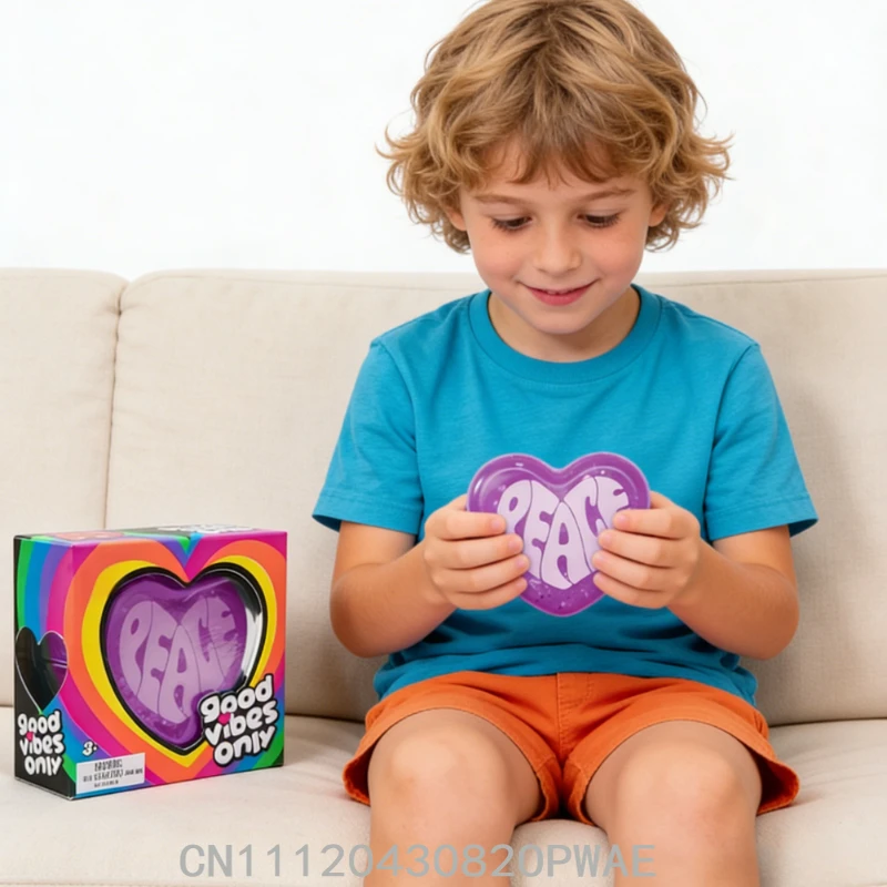 

Nee doh Style Heart Shaped Stress Reliever Super Soft Squishy Gel With Uplifting Vibes Sensory Fidget Gadget For Anxiety Relief