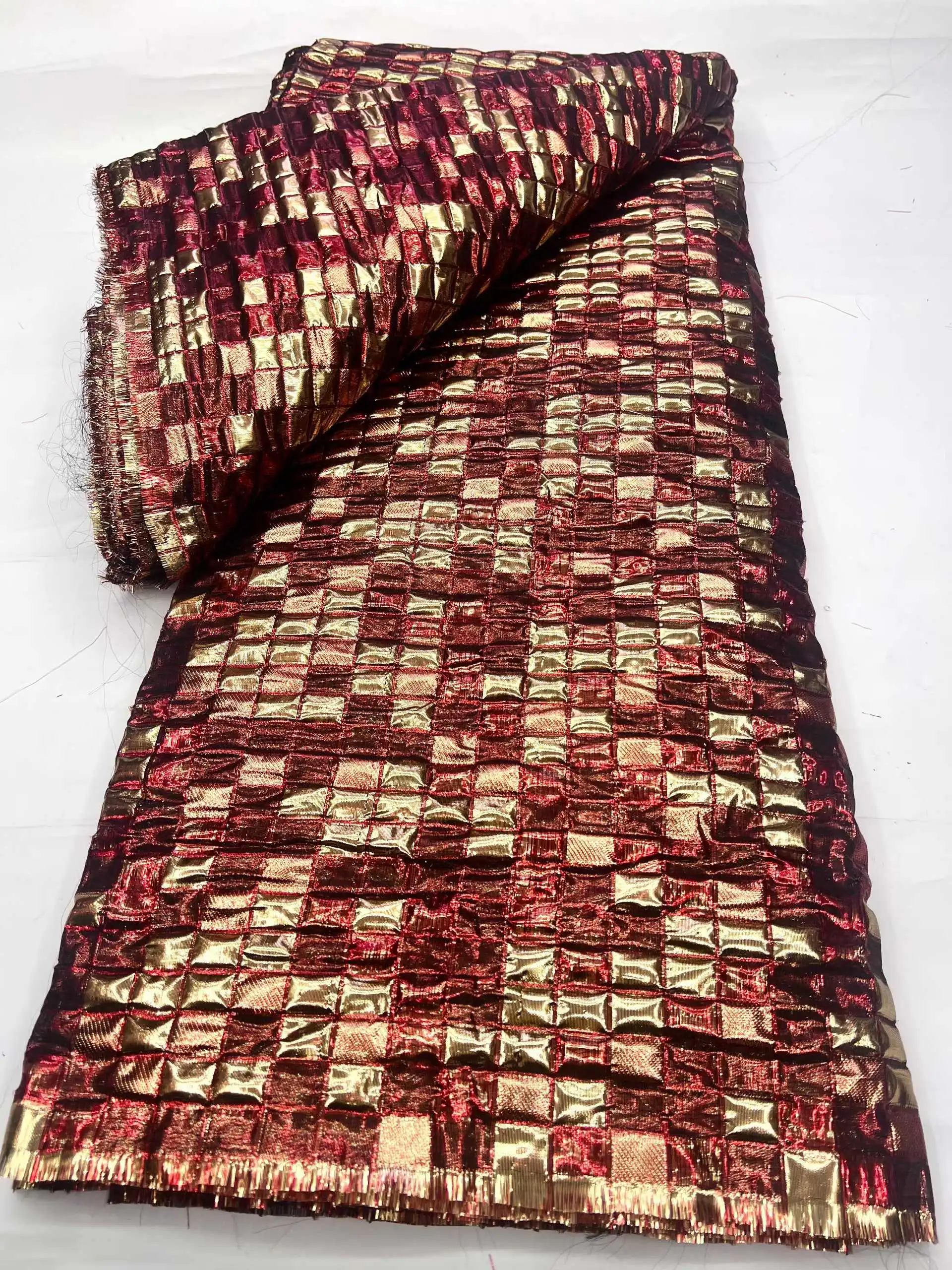 2025 nueva tela de encaje Jacquard nigeriano francés africano de alta calidad de lujo para bordado mujeres boda fiesta novia vestido de costura