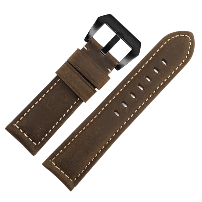 Universal Various Brands Of Frosted Leather Watch Strap 19/20/21/22/23/24/26mm Vintage Crazy Horse Leather Watch Band