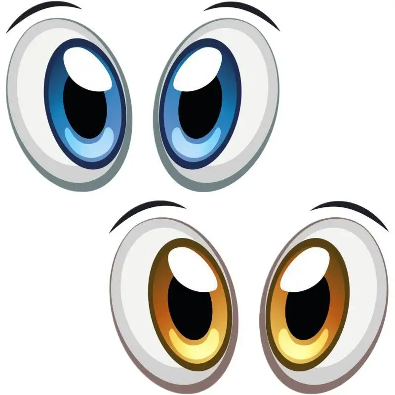 1/2 Sheets Robot Eye Stickers Self Adhesive PVC Decals Removable For DIY Robotics Home Decor Crafts