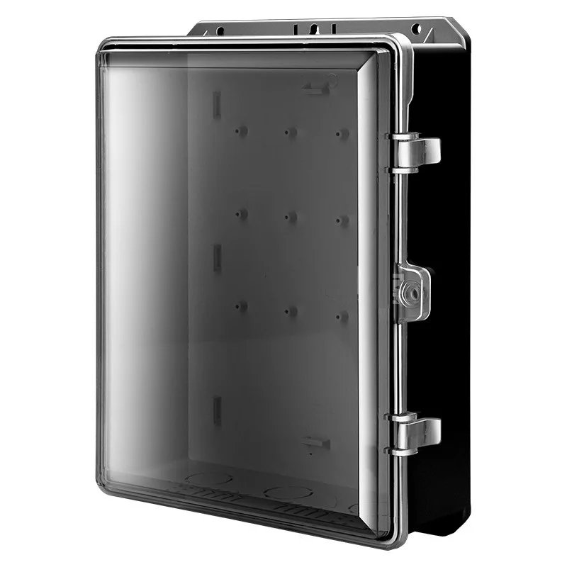 Transparent Cover Waterproof Enclosure Case Black ABS Plastic Outdoor Power Box Monitoring Waterproof Tank Rainproof JunctionBox