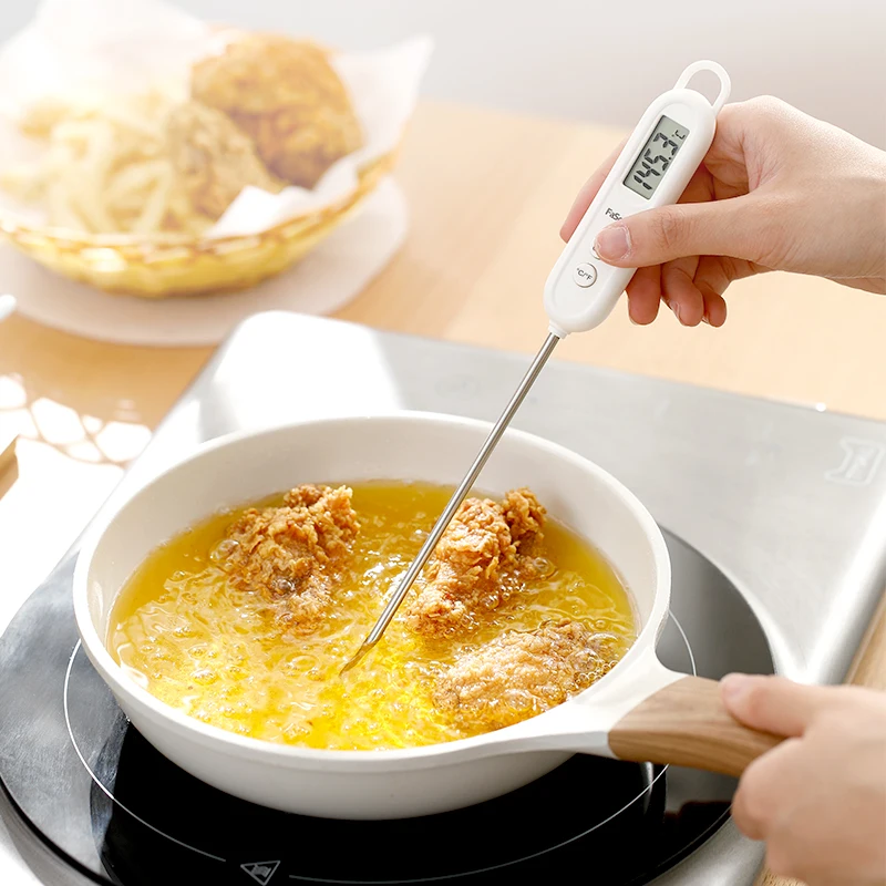 Kitchen Digital Food Thermometer Water Thermometer Tool Probe-Type Electronic Thermometer for Baking Barbecue Soup and Porridge