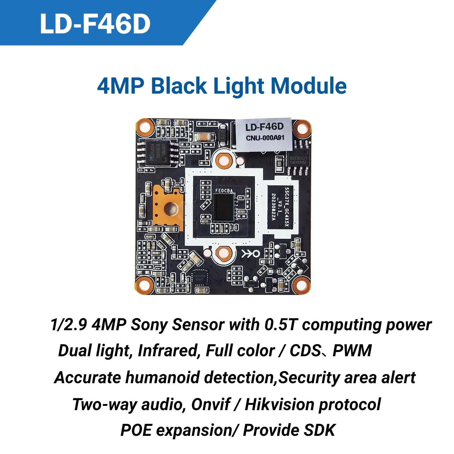 

IPC Mstar 5MP MC-F46D AI Intelligent Dual-light Module Network Video Recorder for Security Surveillance