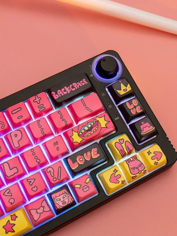 Five-sided heat-sublimation keycaps  height 130 keys HIFI keycap set