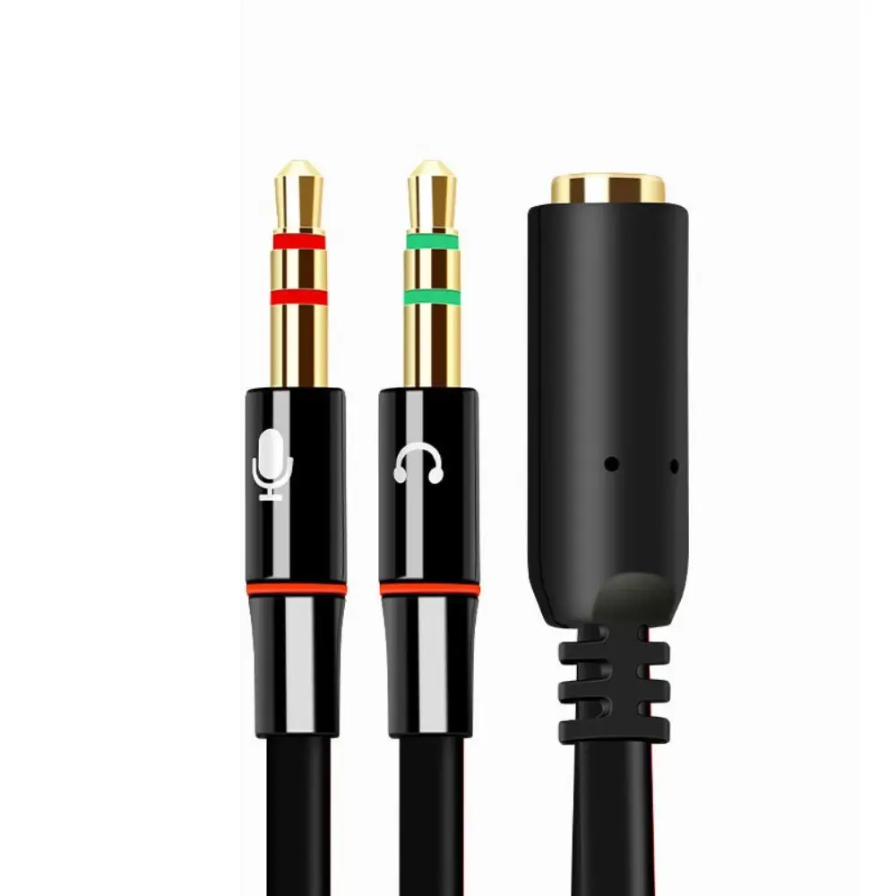 2 in 1 2 in 1 Audio Cable Converter 3.5mm Audio Splitter Cable Stereo Adapter Headphone Adapter Cable for Headset/Computer/Phone
