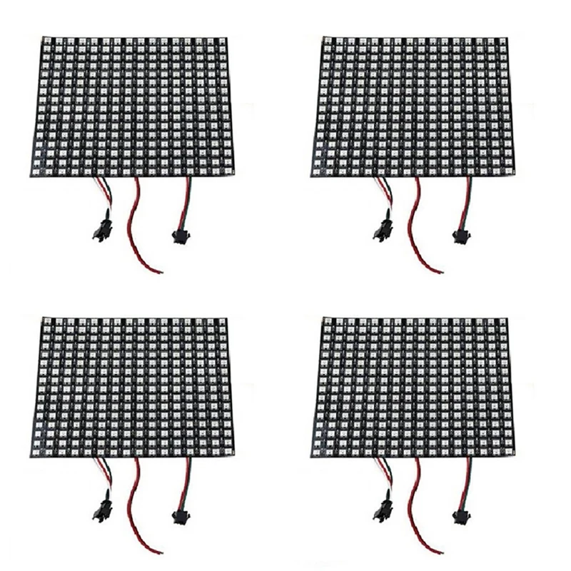 

4X 16X16 SK6812 WS2812B Addressable Flexible LED Panel Pixels Screen Digital Pixel Screen DC5V