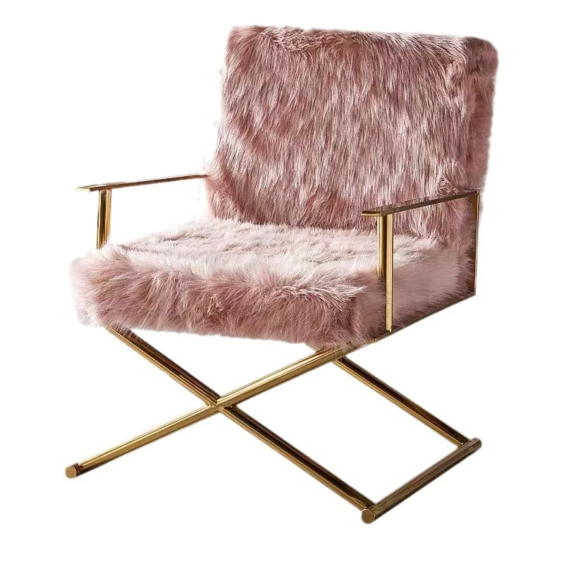 

Современный легкий роскошный одиночный диван-кресло из нержавеющей стали, простой дизайн, удобное место для сидения для небольшой квартиры