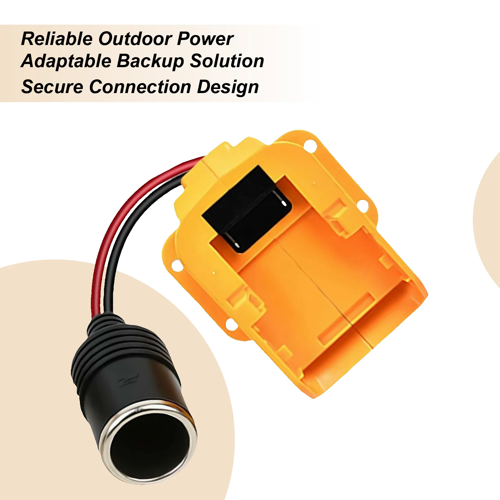 

Автомобильный адаптер 18 В-20 В, противоударный женский автомобильный адаптер для прицепа, автофургона, грузовика, автомобильного седана, пикапа, смартфона, планшетов