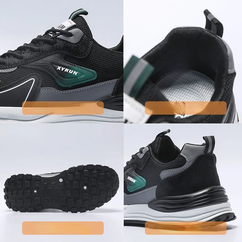 Tênis Masculino Fashion Versátil em Malha Respirável Antiderrapante para Corrida e Esportes - Calçado Esportivo Masculino