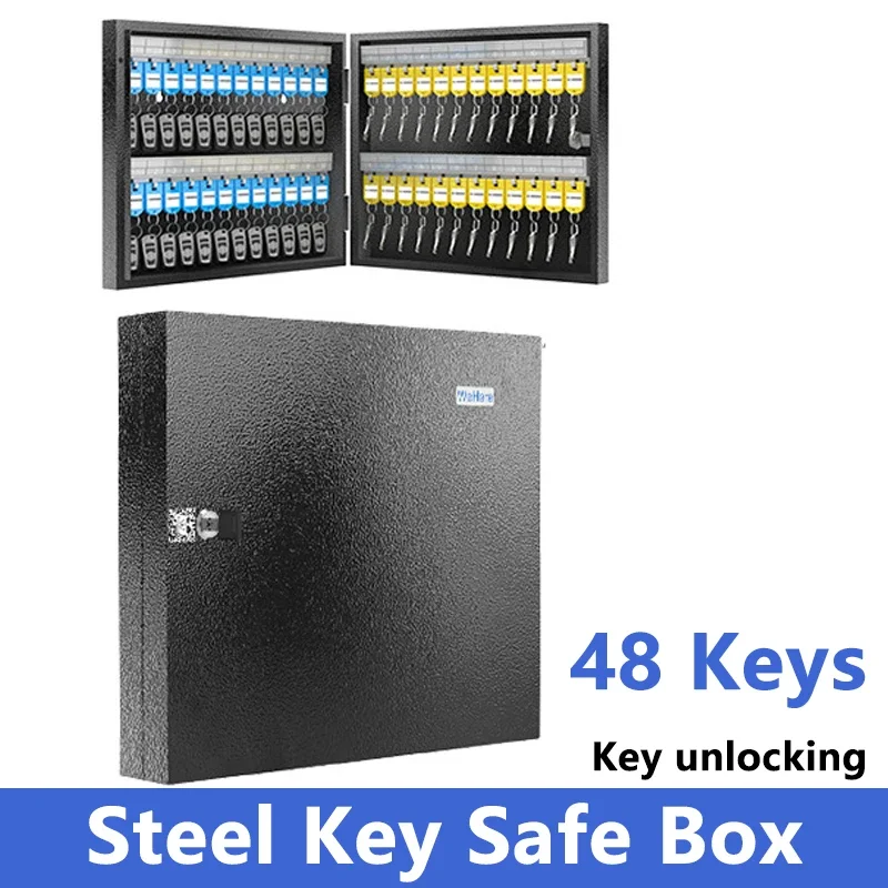 

WeHere 48 Keys Cabinet Organizer, Key Safe Box , Key Safe Security Storage Lockbox Holder for Valets, Hotels, Car and House Keys