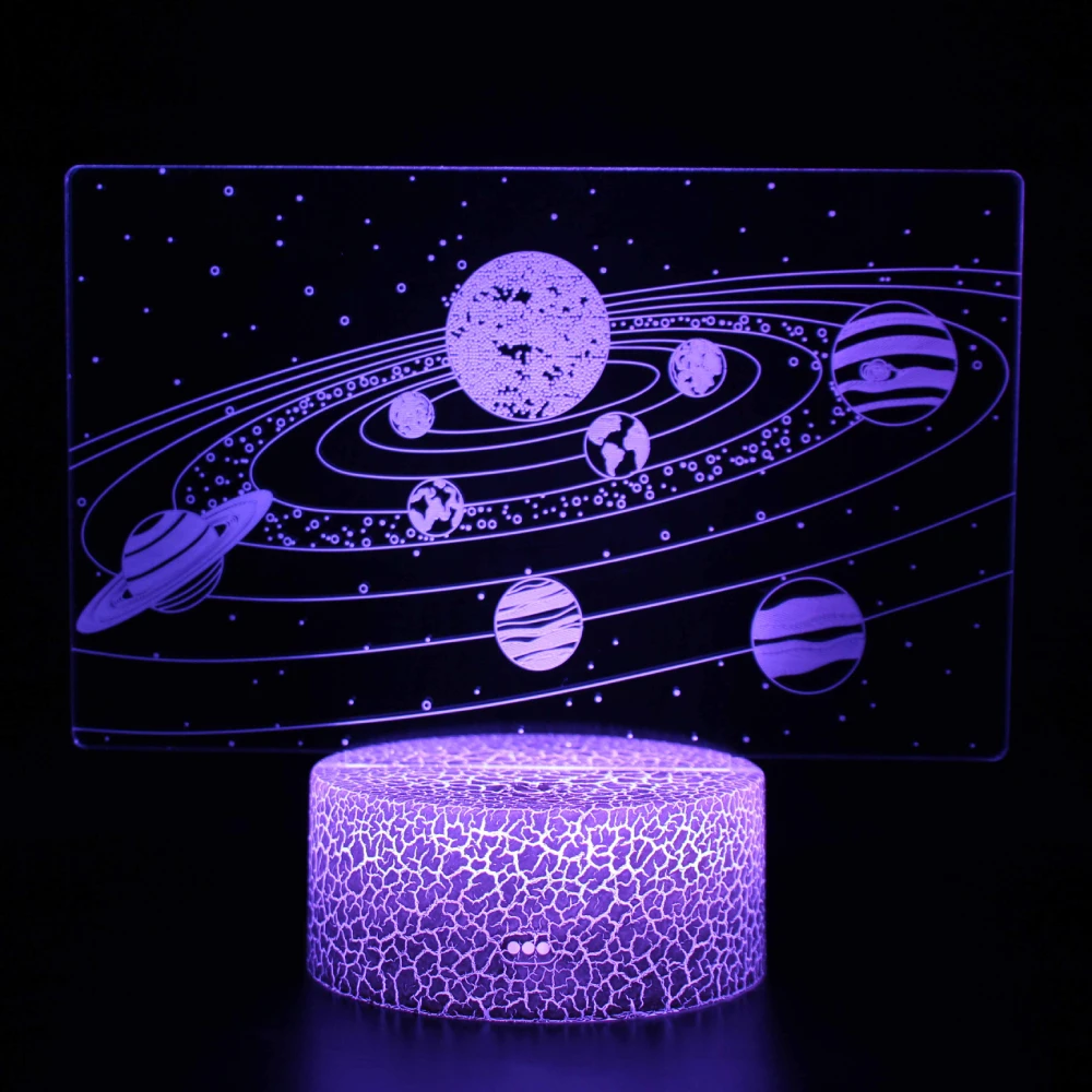 3D Illusion Night Lamp Universe Galaxy Globe Led Night Light Kids Room Decor Color Changing Desk Lamp Birthday Christmas Gift