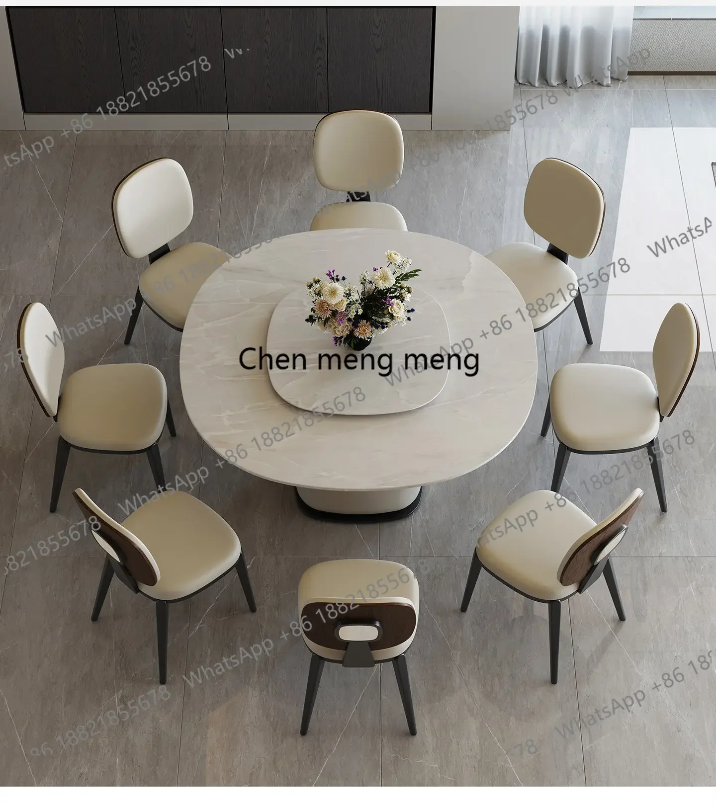 

Горячая распродажа: Современный, простой, роскошный обеденный стол в французском стиле из натурального мрамора, элитный каменный стол для виллы или дома.