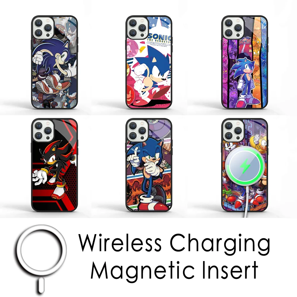 Supersonic-S-Sonic-Game Phone Case For IPhone 11 12 13 14 15 Plus Pro Max Mirror Acrylic Cover For Magsafe