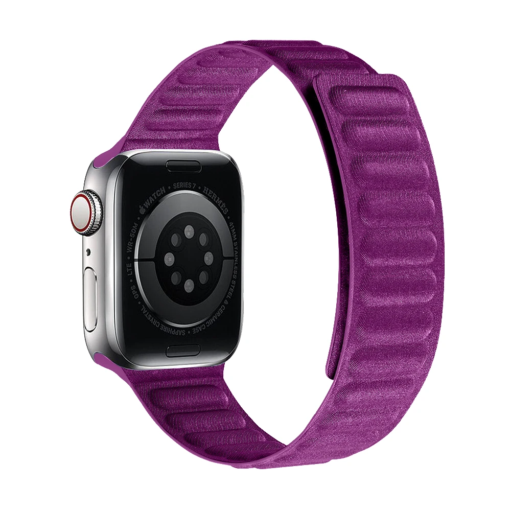 Fein gewebtes magnetisches Apple Watch Band 44 mm 41 mm 45 mm 49 mm 40 42 46 mm Schlaufenarmband iWatch Serie 10 9 8 7 6 SE Ultra 2 Armband – Detail 14