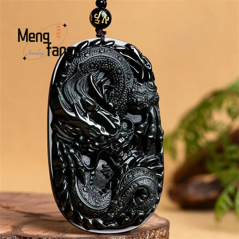 Natural Mercurial Jadeite a-goods Jadeite Dragon Jade Zodiac Pendant Exquisite Handicraft Best Selling Fashion Luxury Jewelry