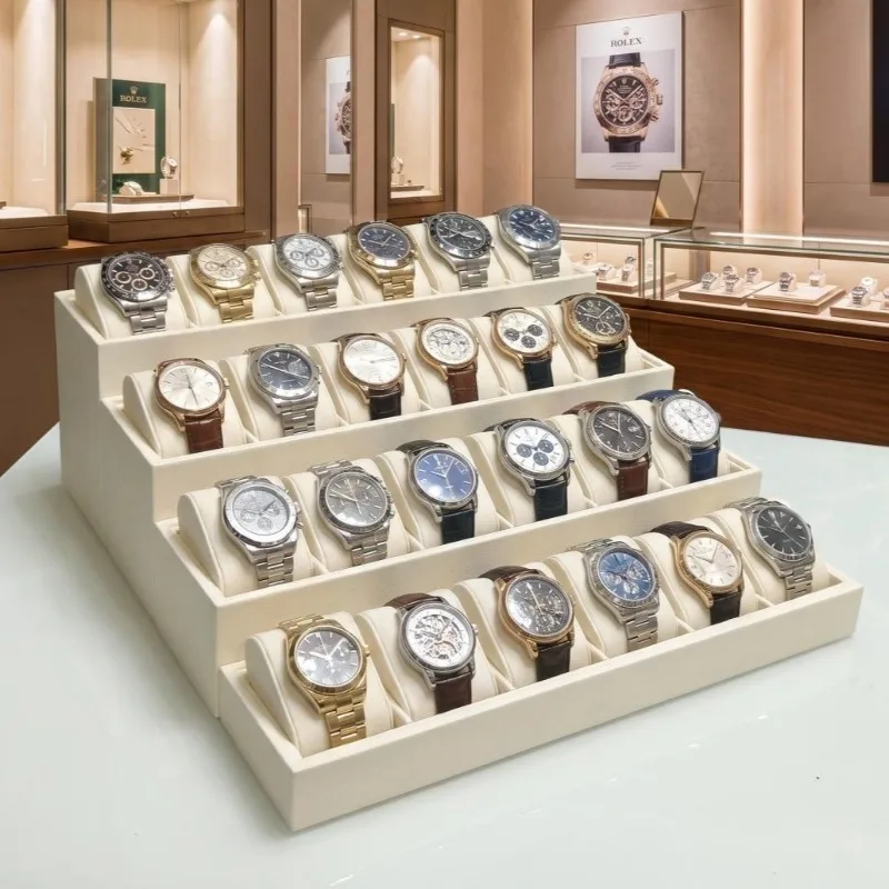 Counter Watch Display Stand Step Type Watch Display Rack Large-capacity Watches Organizer Holder Desktop Watches Storage Stands