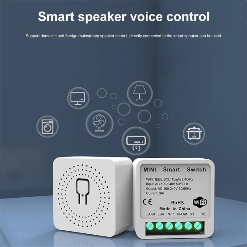 EWelink Wifi Switch 16A 2-way Control Breaker Timer Switch Wireless Remote Controller App Voice Control Via Alexa Google Home