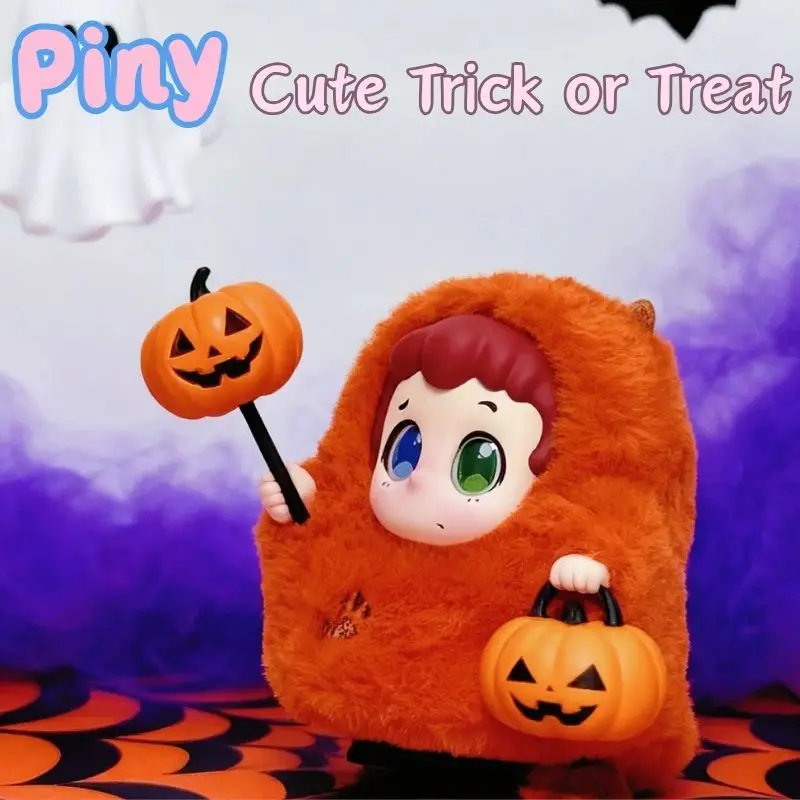 

Piny Cute Trick or Treat Series Blind Box Mystery Box Keychain Vinyl Plush Desktop Decor Bag Pendant Collectible Halloween Gift