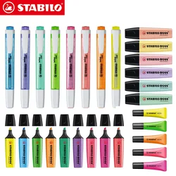 STABILO Highlighter Markers Set BOSS 70 275 Pastel Macaron Color Large Capacity for Marking Kawaii School Office Stationery