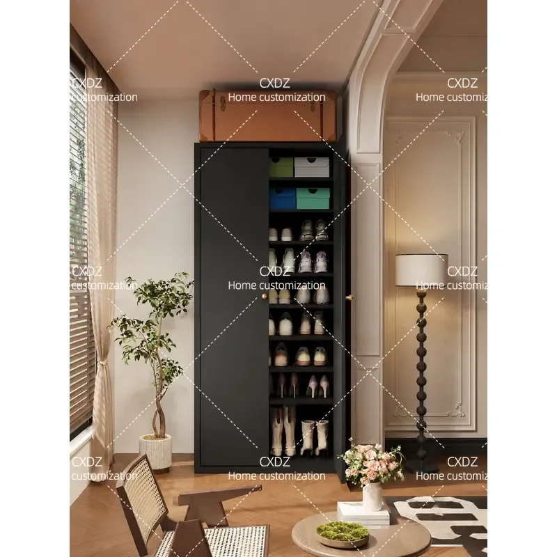Medieval Steel Balcony Shoe Cabinet Wall Mounted Storage Rack Large Capacity Multi Layer Vertical Sunscreen Shoe Organizer