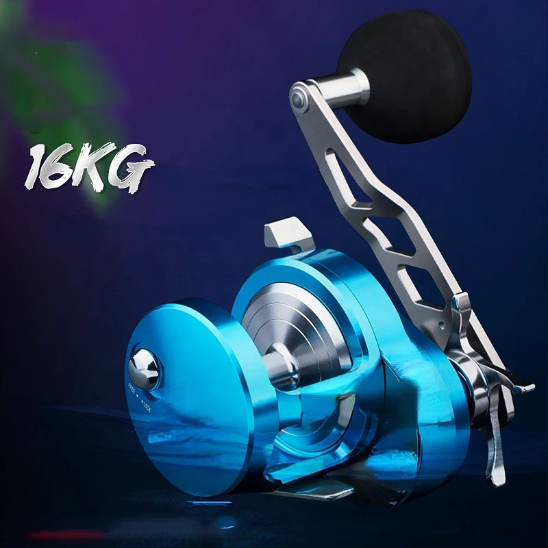 Original  Slow Jigging Fishing Reel Max Drag 16KG Gear Ratio 5.1:1 8+1 Fishing Wheel Sea Fishing