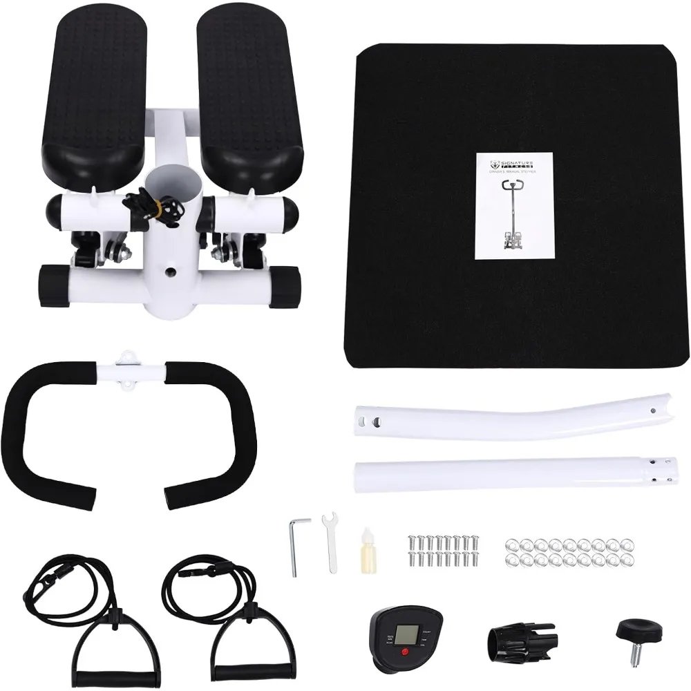 Trainingsgerät Stepper mit Lenker, Mini-Stepper, Auf- und Ab-Schwingstepper, Fitness-Stepper, Treppensteiger mit Display – Detail 4