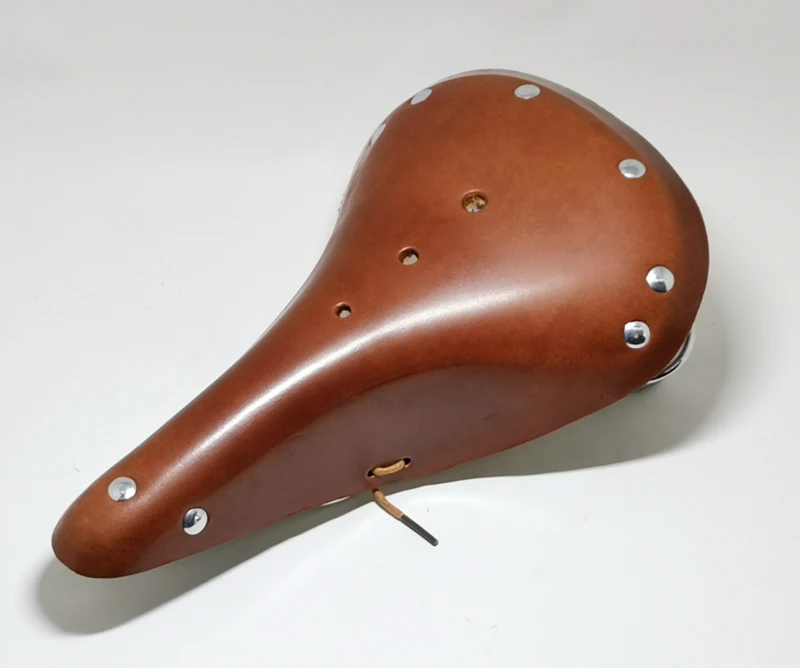 Multi Style Retro-Rindsleder-Fahrradsattel, bequem, erste Schicht Rindsleder, rein handgefertigt, Fahrradteile, G98 – Detail 18