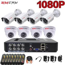 1080P Full HD Security Camera System 8/4 Channel DVR Recorder 2/4/6/8pcs 2MP Outdoor Indoor AHD Kit Stree Video Surveillance Set