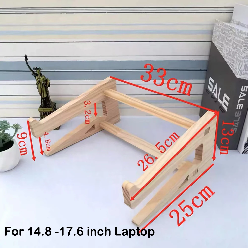 Вертикальная подставка для ноутбука, деревянный подставка для ноутбука 11-17 дюймов, охлаждающий кронштейн для Macbook Dell