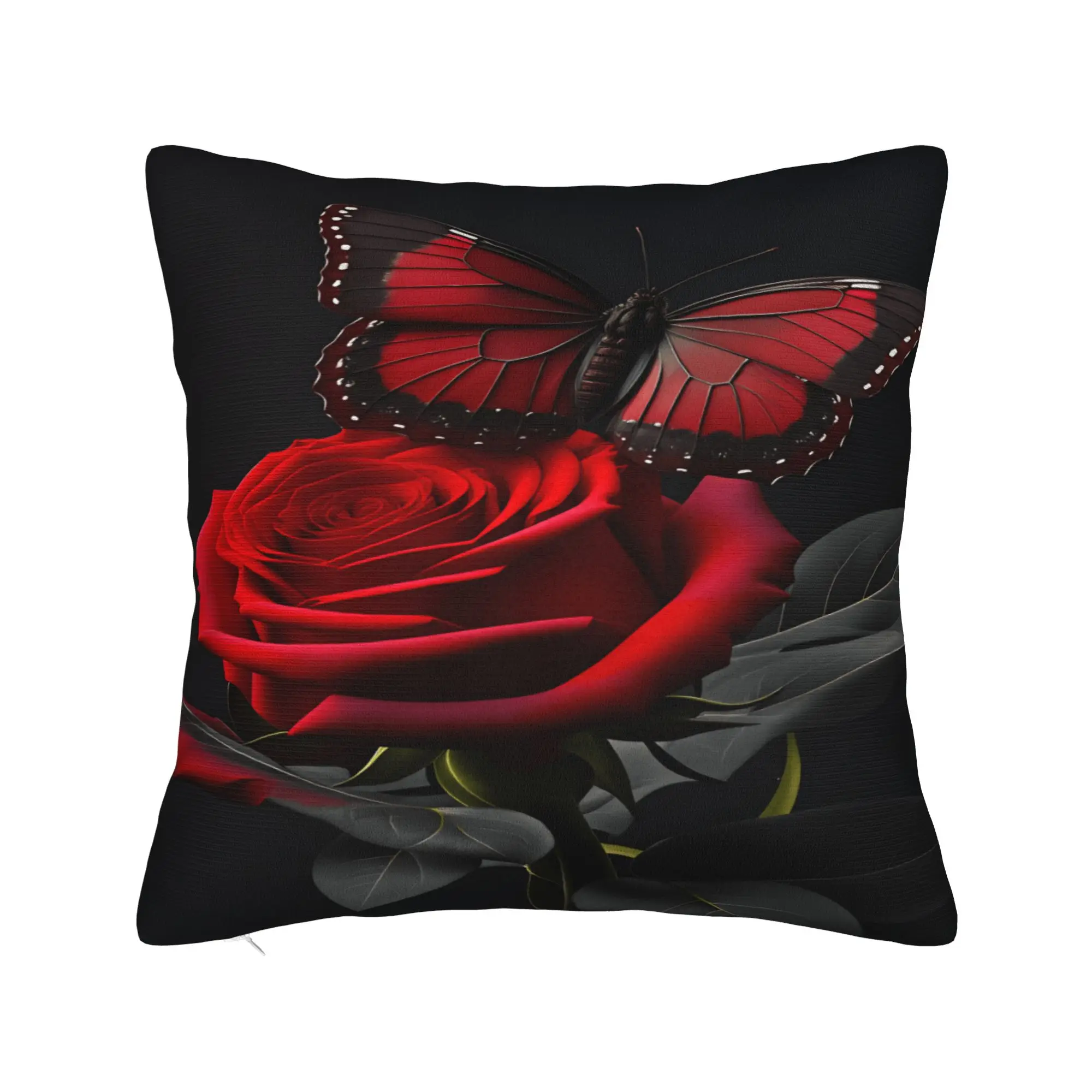 Pillow Cover Valentine's Day Romantic Red Rose  Funny Pillow Case For Wedding Party Home Decor Pillowcases
