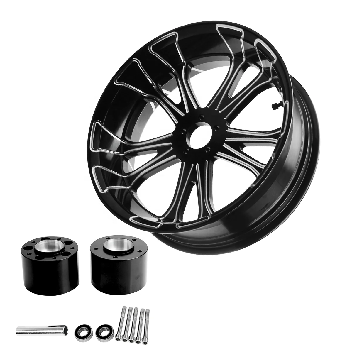 

16-32" Motorcycle Custom Rim Forged Aluminum Hub CNC Process Lightweight Aluminum Wheel