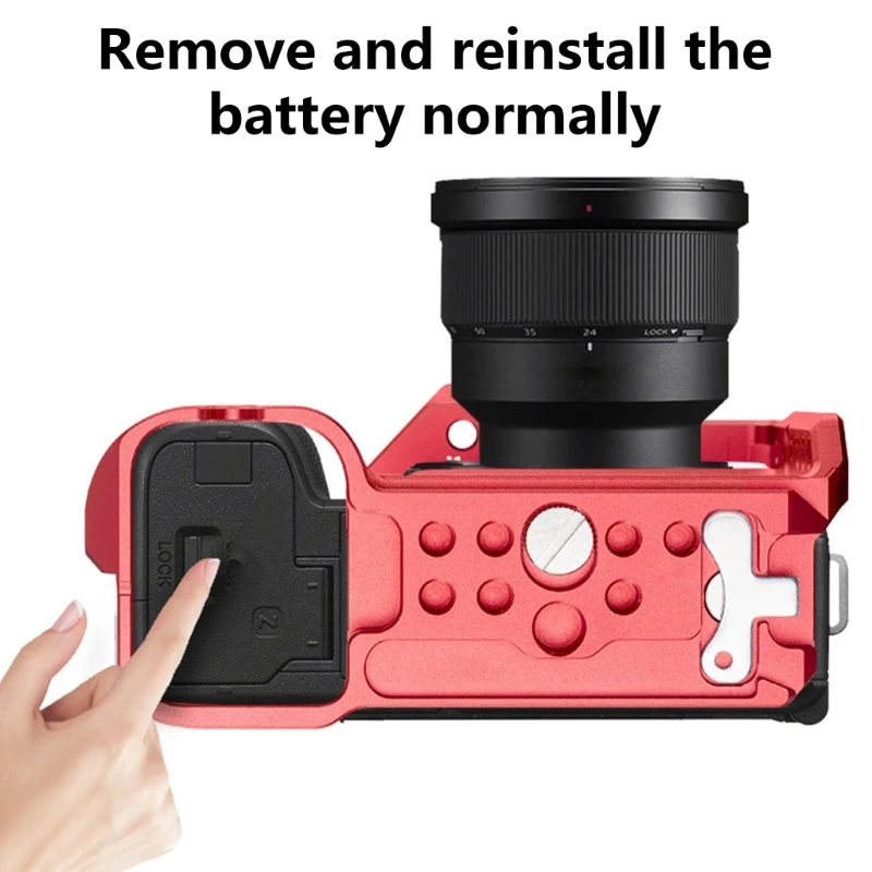 Soporte fría jaula cámara aluminio para ZV-E1 Base liberación rápida para micrófono y luz