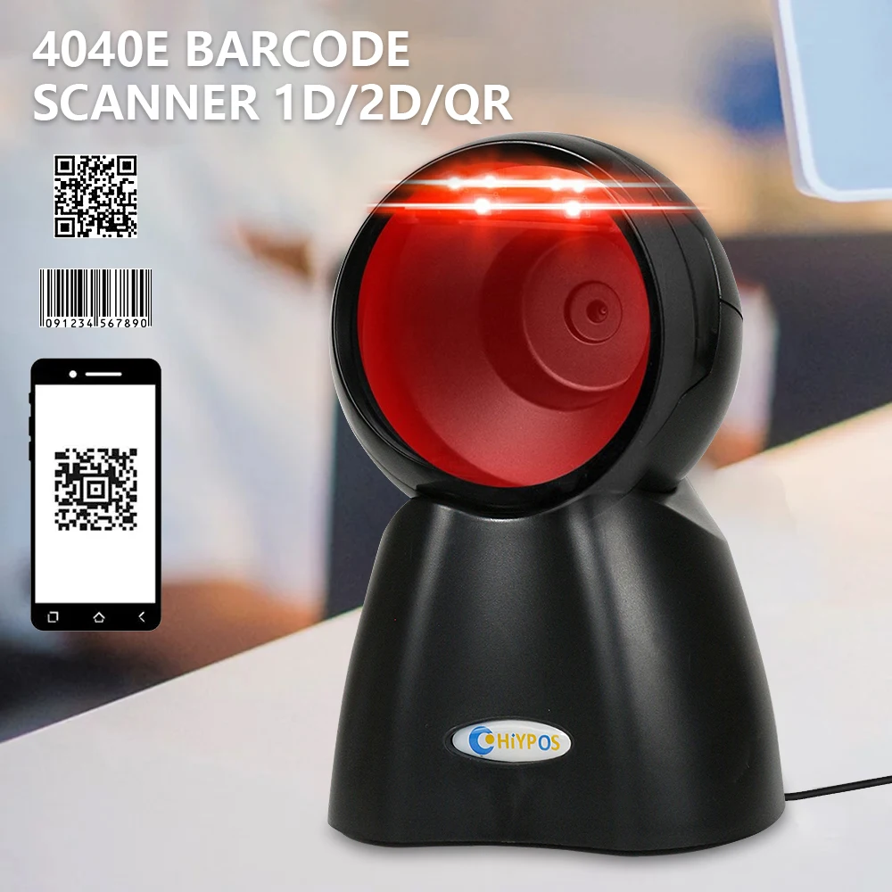 High-speed NT4040 Barcode Scanner Image Platform Desktop Scanner 1D 2D QR Code Reader USB Omnidirectional