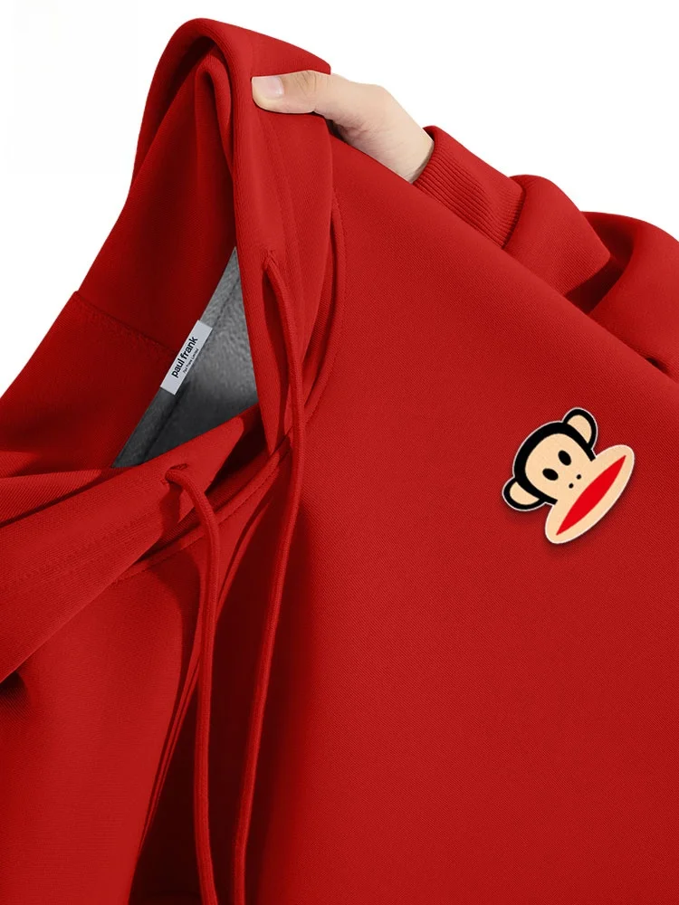 

Monkey Hooded Sweatirt Thiened Fce Winter Jaet Men's Faionable Casual Print Cotton Polyester Blend