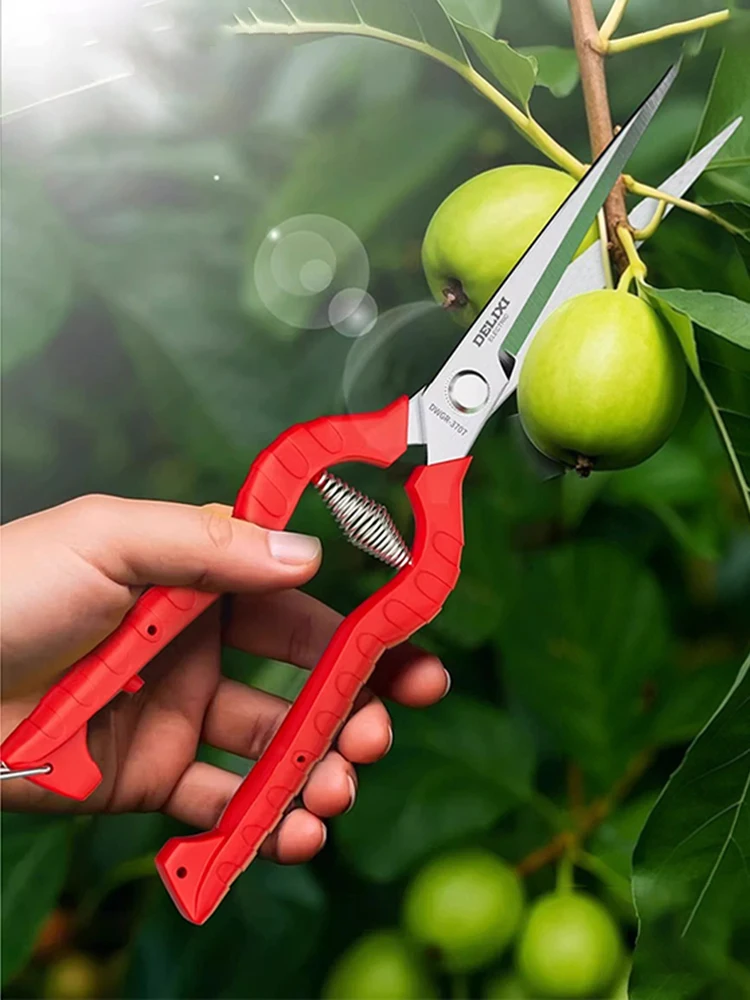 Gardening Hand Pruner Micro-Tip Pruning Snips Leaf Trimmer Straight Fruit Picking Scissor Plants Garden Scissors Pruning Shears