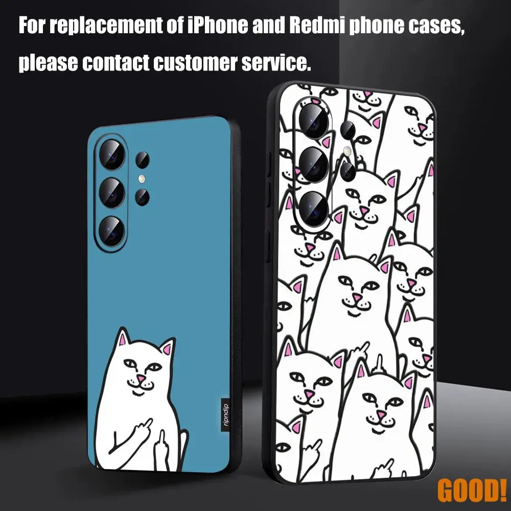 R-RIPNDIPS-Fingers Phone Case For Samsung Galaxy S26 S25 S24 S23 S22 S21 S20 Plus Ultra Fold A Soft Black