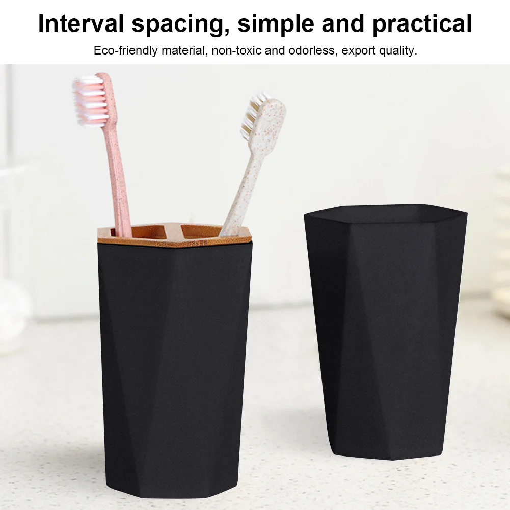 8 Pcs Bathroom Ensemble with Cup Holder Dish Dispenser Bin Brush Bathroom Supplies - Soap Dish Dispenser Trash Can Toilet Brush
