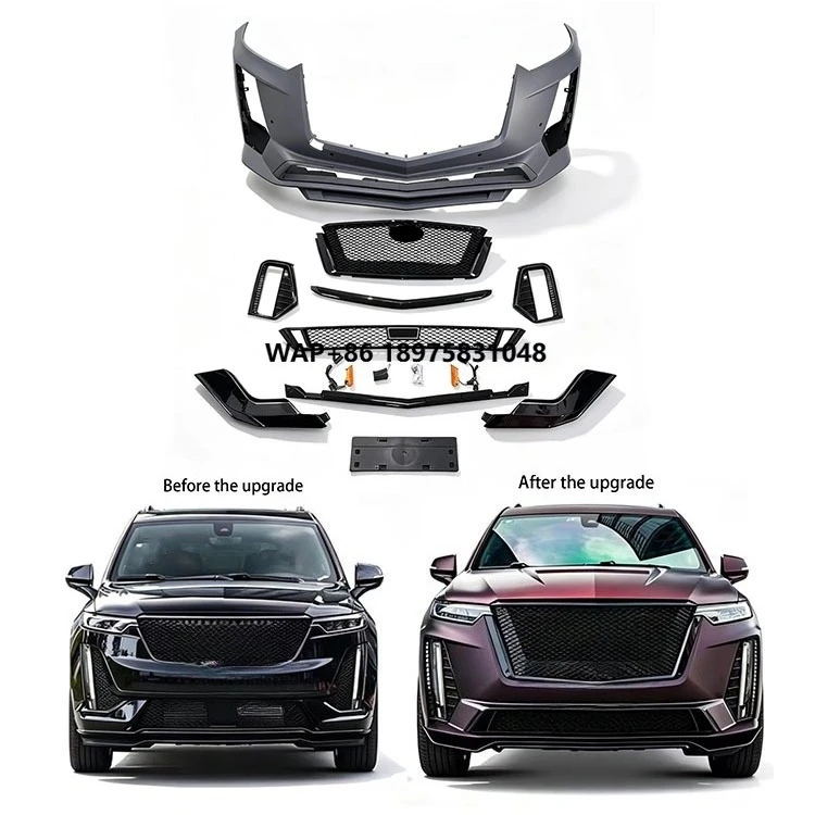 PP Front Bumper Grille Body Kit V Look Style for XT6 2020 2026 Modified Front Exterior Upgrade Accessories