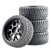 4Pcs RC Car Rubber Tires & Wheels 12mm Hex Hub for WLtoys 144001 1/18 1/10 Tyres – Off-Road Upgrade Parts for Better Performance