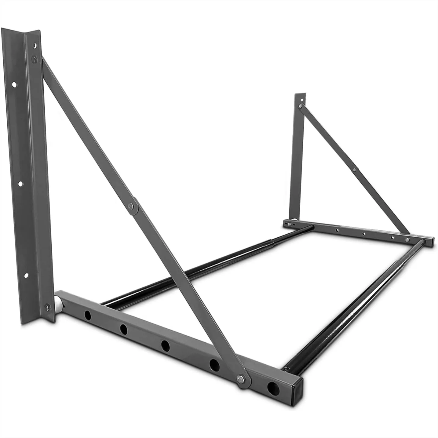 

Adjustable Tire Rack Wall Mount for Garage, Heavy Duty Steel Folding Wheel Spare Tire Carrier, 32"-48" Grey
