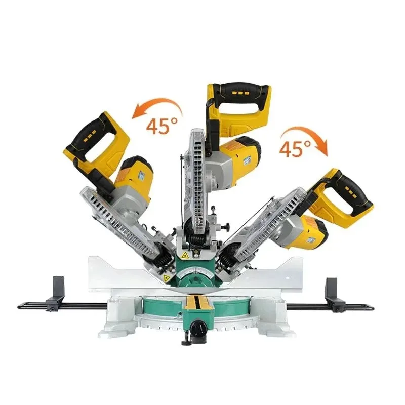 255mm 2000W  10'' Miter Saw Double Bevel with Sliding for Woodworking  Bench