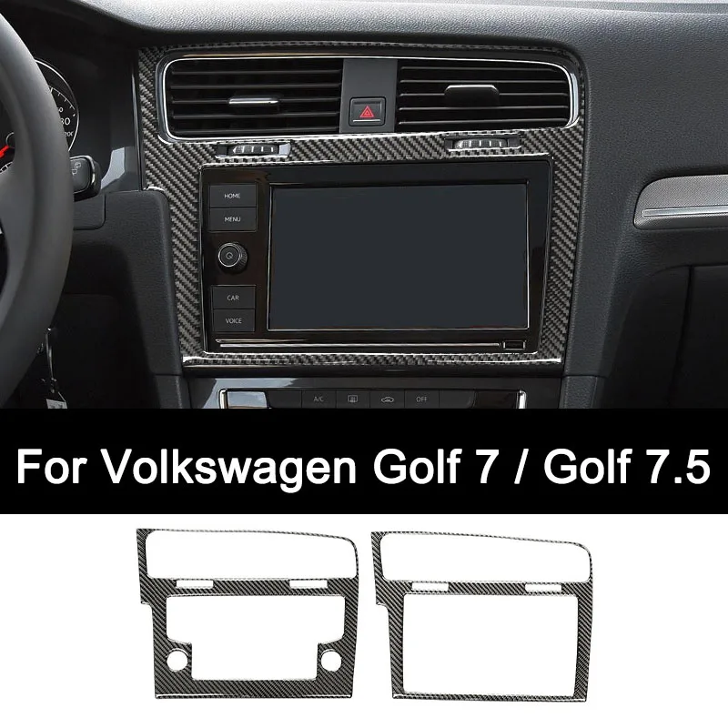 

For Volkswagen Golf Mk7 Mk7.5 (2012-2019) Premium Carbon Fiber Car Console Center Navigation Panel Sticker Interior Modification