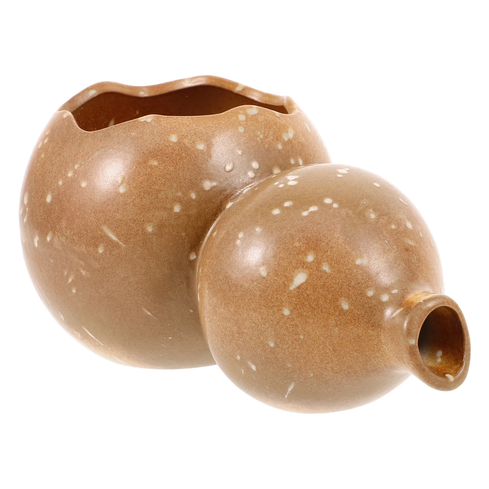 

Ceramic Small Gourd Shape Water Fountain Decorative Outdoor Garden Patio Fountain Water Recycling Spout Fish Tank