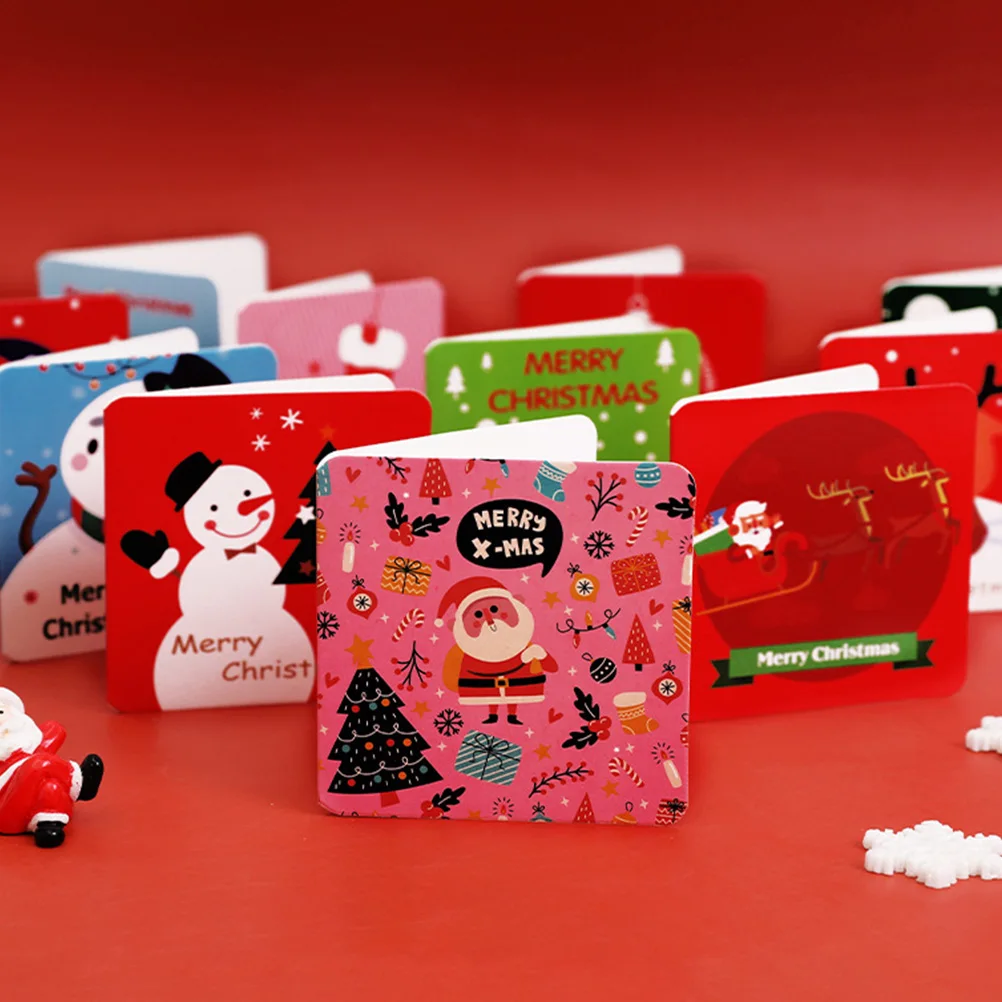 

15 Pcs Christmas Card Holiday Greeting Cards DIY Blessing for Xmas Themed Student Memo Souvenir
